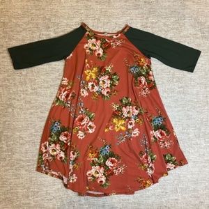 BOGO Pomelo tunic trapeze floral 3/4 sleeve XL
